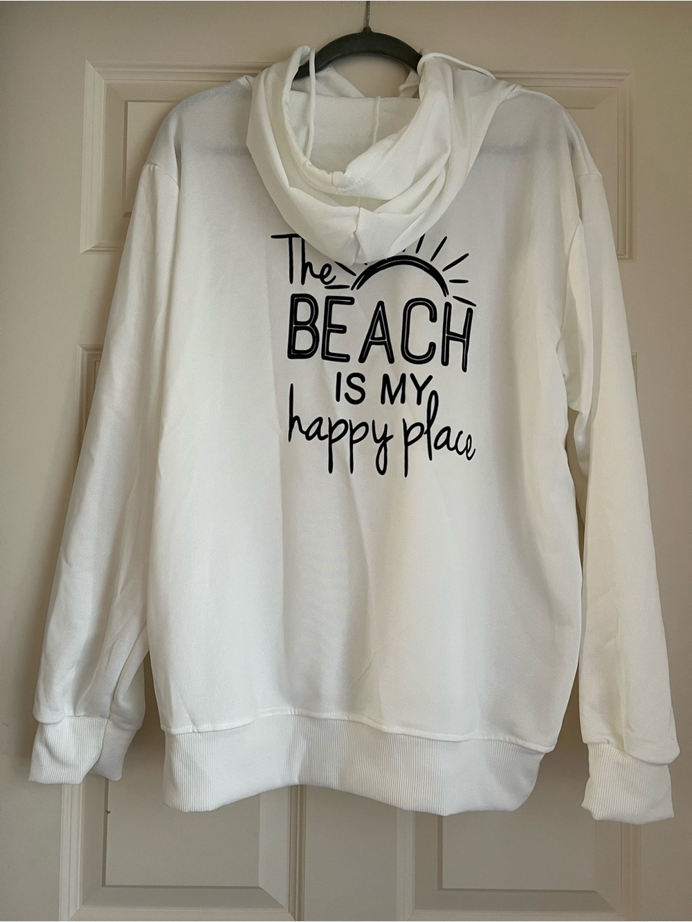 White 'The Beach Is My Happy Place' Hoodie